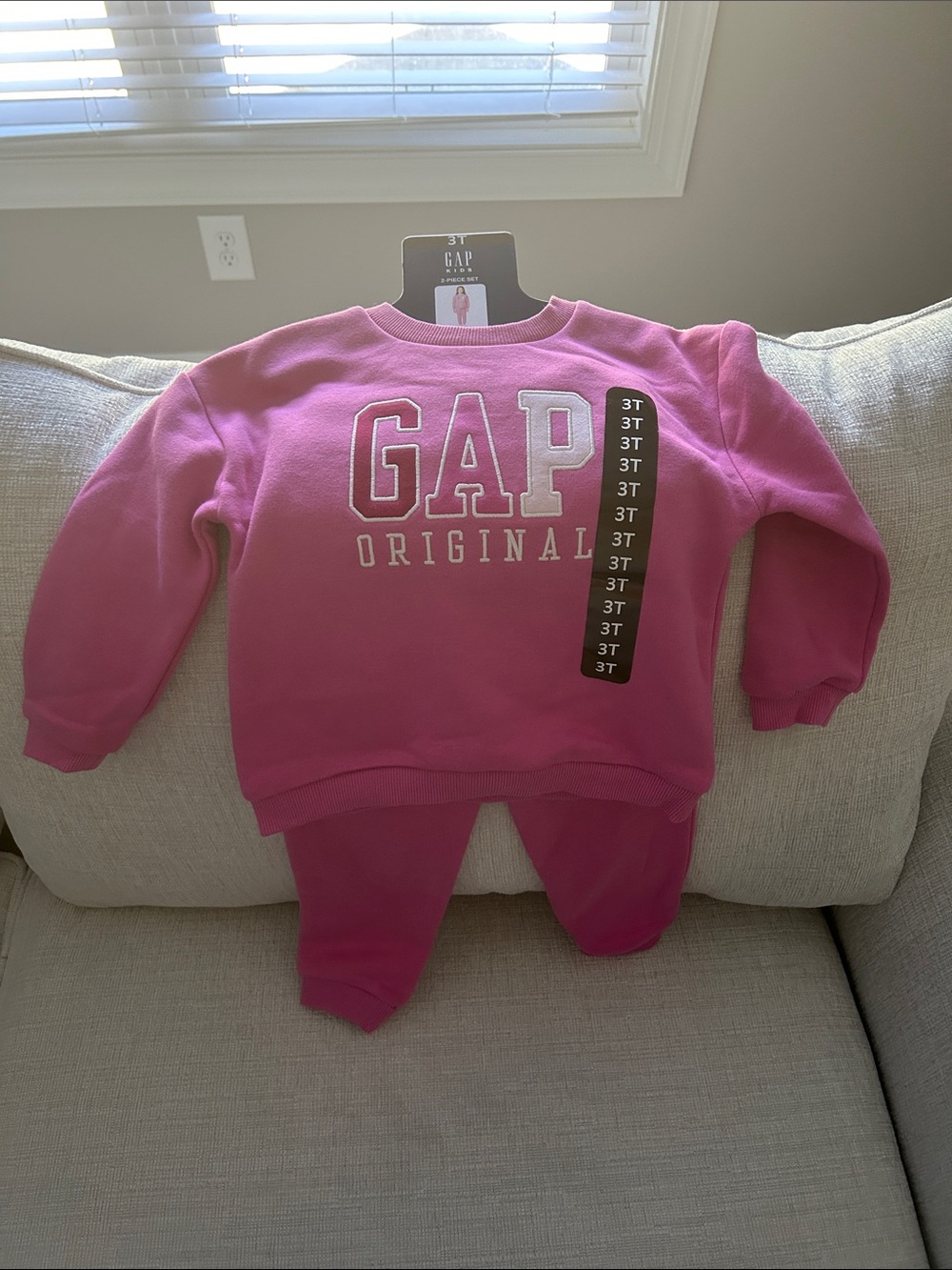 NWT GAP Pink Kids Sweatshirt and Joggers Set